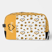 Gelbe Hörer, Pom Poms, Megaphone Muster Waschbeutel (Vorderseite)