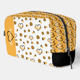 Gelbe Hörer, Pom Poms, Megaphone Muster Waschbeutel