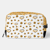 Gelbe Hörer, Pom Poms, Megaphone Muster Waschbeutel (Rückseite)