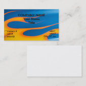 gelbe hotrod Flammen auf Blau Visitenkarte (Vorne/Hinten)