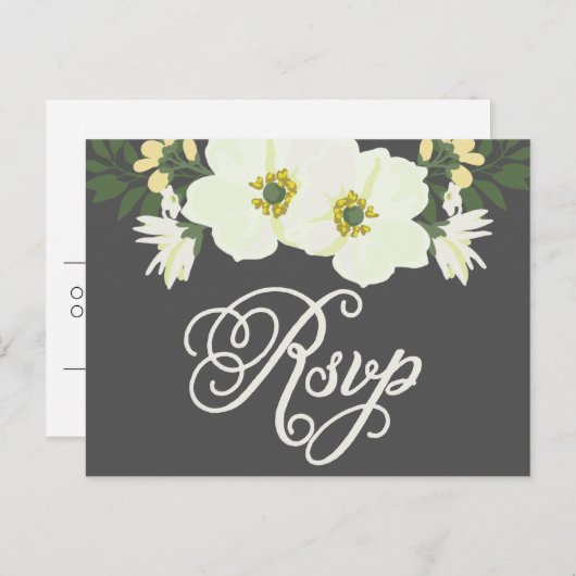 Gelbe Hübsche Anemonen Blumenkohle UAWG II Einladungspostkarte (Vorne/Hinten)