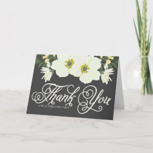Gelbe hübsche Anemonen Florales Dankeschön-Karte Dankeskarte