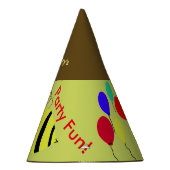 Gelbe Hummel-Bienen-personalisierte Partyhütchen (Rechts)