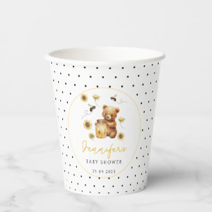Gelbe Hummel Honigbiene Babydusche Papierbecher