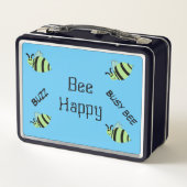 Gelbe Hummeln Buzz Metall Brotdose (Rückseite)