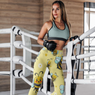 Gelbe Hummeln Gemustert LEGGINGS