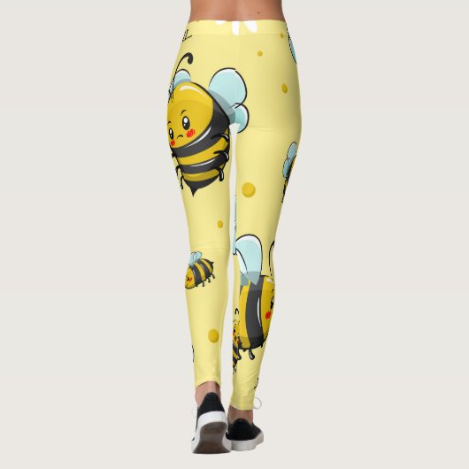 Gelbe Hummeln Gemustert | LEGGINGS (Rückseite)