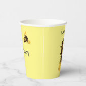 Gelbe Hummeln glücklich Pappbecher (Rechts)