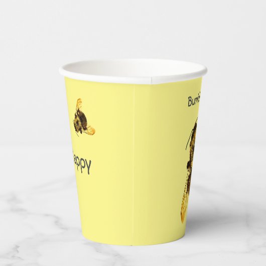 Gelbe Hummeln glücklich Pappbecher (Rechts)