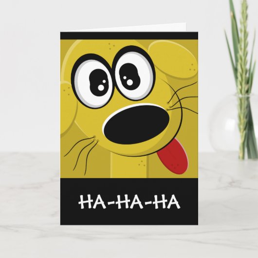 Gelbe Hundegesicht Karte (Vorderseite)