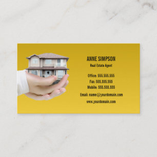 Gelbe Hypothek/ Real Anwesen Business Card Visitenkarte