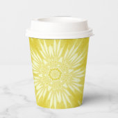 Gelbe Imitate in Sunshine-Design Pappbecher (Rückseite)