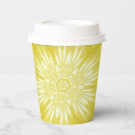 Gelbe Imitate in Sunshine-Design Pappbecher