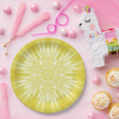 Gelbe Imitate in Sunshine-Design Pappteller (Party)