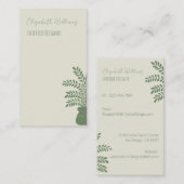 Gelbe Innendekoration Vertikale Visitenkarten Visitenkarte (Vorne/Hinten)