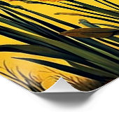 Gelbe Ire an einem Teich Poster (Ecke)