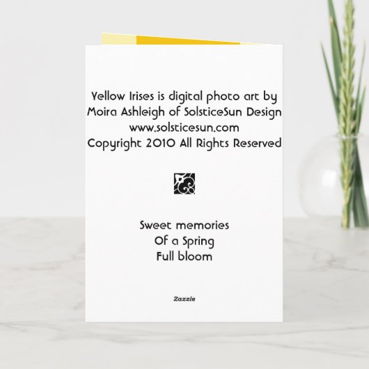 Gelbe Ire Karte (Rückseite)