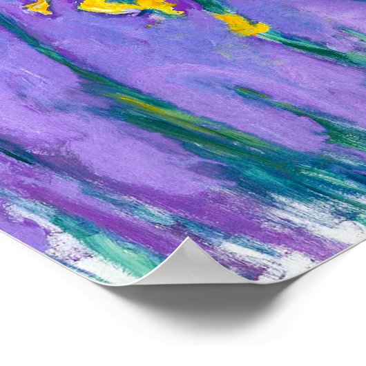 Gelbe Ire mit rosa Cloud | Claude Monet | Poster (Ecke)