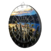 Gelbe Iris am Ufer des Arrowhad-Sees Dartscheibe (Vorderseite rechts)