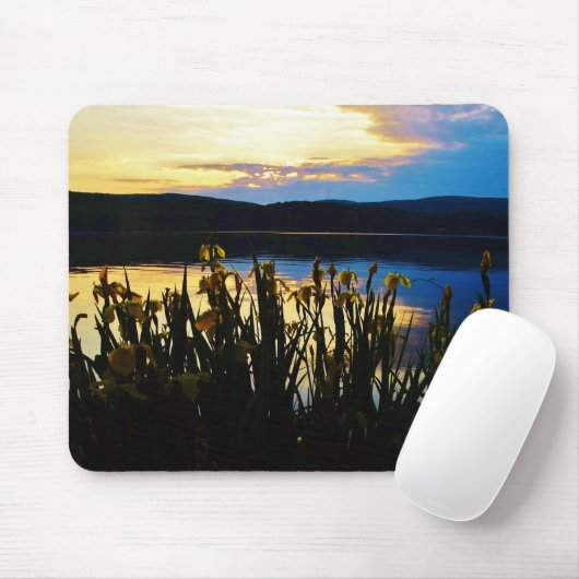 Gelbe Iris am Ufer des Arrowhad-Sees Mousepad (Mit Mouse)
