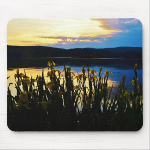 Gelbe Iris am Ufer des Arrowhad-Sees Mousepad