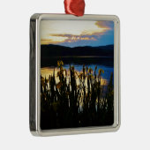 Gelbe Iris am Ufer des Arrowhad-Sees Silbernes Ornament (Rechts)