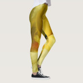 Gelbe Iris-Blume Nah Leggings (Rechts)