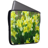 Gelbe Iris-Blume-Patrone Laptopschutzhülle (Vorne Rechts)
