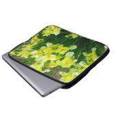 Gelbe Iris-Blume-Patrone Laptopschutzhülle (Vorne Knopf)