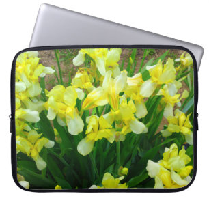 Gelbe Iris-Blume-Patrone Laptopschutzhülle