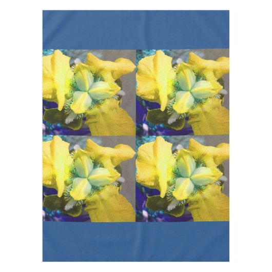 Gelbe Iris-Blume Tischdecke (Vorderseite)