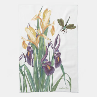 Gelbe Iris Geschirrtuch
