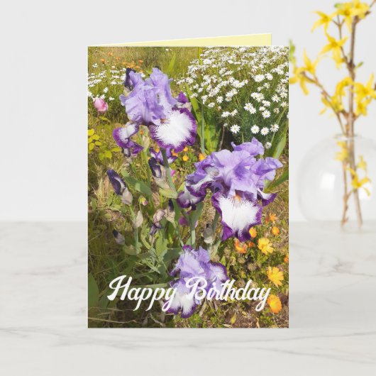 Gelbe Iris und Irische Blume Blumenkarte Karte (Gelbe Blume)