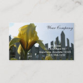 Gelbe Iris-Visitenkarte Visitenkarte (Vorderseite)