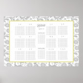 Gelbe Irisblende und graue Sitzkarte Poster (Vorne)