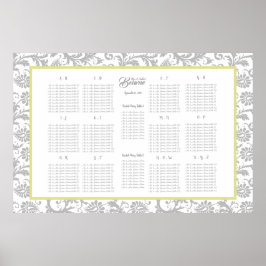 Gelbe Irisblende und graue Sitzkarte Poster