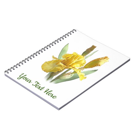 Gelbe Irisblume Blume Notizblock (Linke Seite)