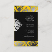 gelbe Jacke des Schimmer-311-Damask Visitenkarte (Rückseite)
