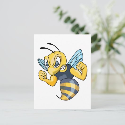 Gelbe Jacke Postkarte (Stehend Vorderseite)