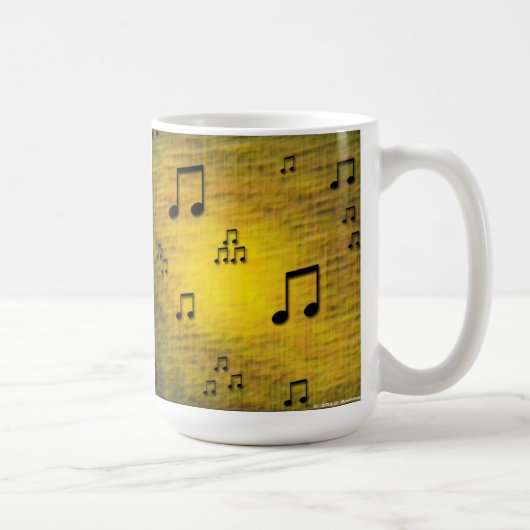 Gelbe Jazz-Kunst-Tasse Kaffeetasse (Rechts)
