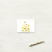 Gelbe Jerusalem Artischocke Blume Aquarell Post-it Klebezettel (Auf Schreibtisch)