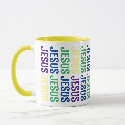 Gelbe Jesus-Tasse Tasse (Links)