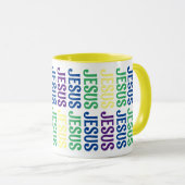 Gelbe Jesus-Tasse Tasse (VorderseiteRechts)