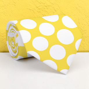 Gelbe Jumbo-Polka-Punkte individuelle Krawatte