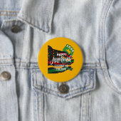 Gelbe JUNETEENTH Afroamerikanische Flagge Button (Beispiel)