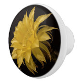 Gelbe Kakteen Blume in Blüte Keramikknauf (Rechts)