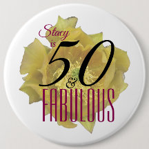 Gelbe Kaktus Blume 50 und fabelhafter Geburtstag