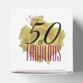 Gelbe Kaktus Blume 50 und fabelhafter Geburtstag Geschenkschachtel (Oben)