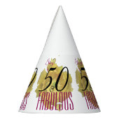 Gelbe Kaktus Blume 50 und fabelhafter Geburtstag Partyhütchen (Links)