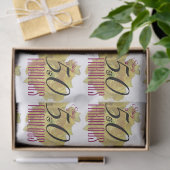 Gelbe Kaktus Blume 50 und fabelhafter Geburtstag Seidenpapier (Geschenk)